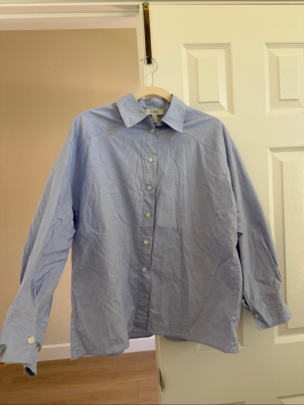 COS Women’s Pale Blue Cotton Button-Up Shirt - Picture 2 of 3
